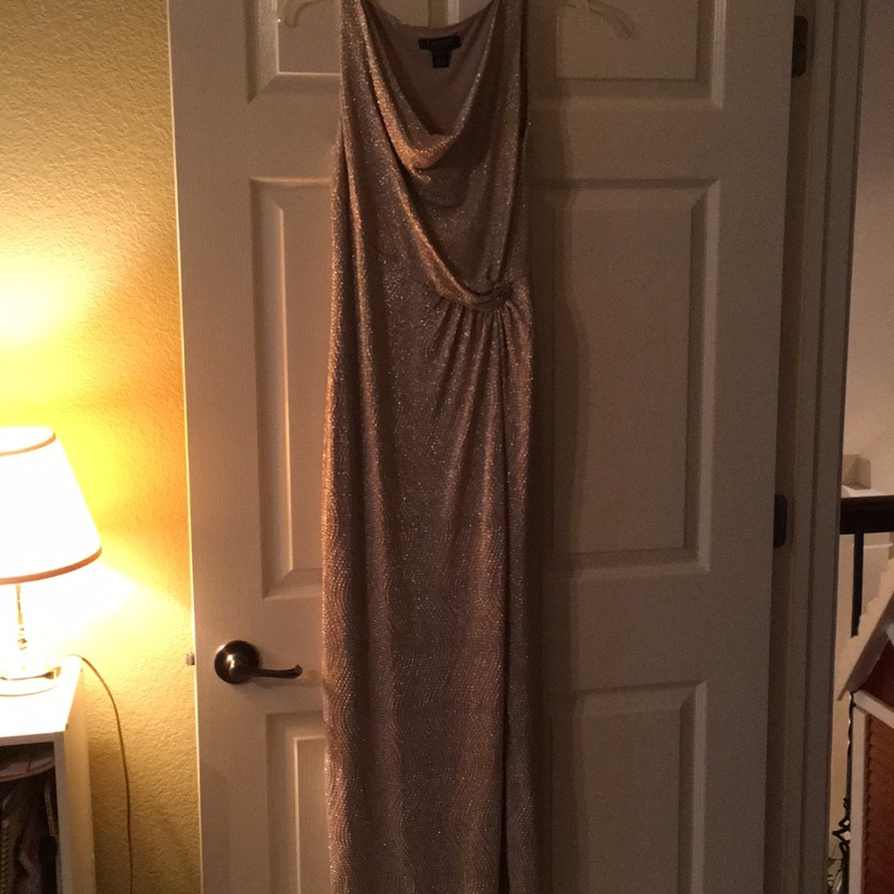 Ralph Lauren evening size 6 metallic dress - Picture 4 of 7